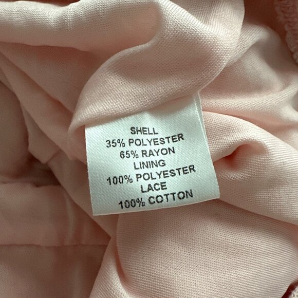 Dainty Jewells Lace Top Peplum White Pink 3/4 Sleeves & Back Zipper Closure XXL - Picture 5 of 6